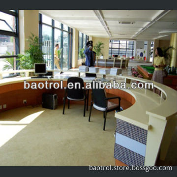 Solid surface bank receiption desk